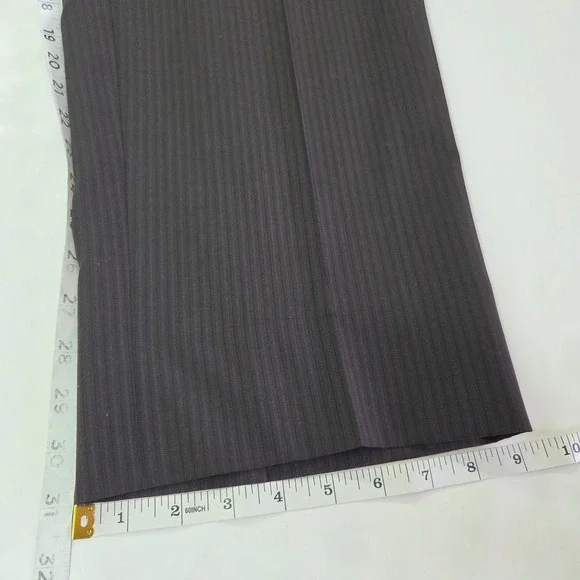 Calvin Klein Suit Men 50R Dark Brown Pinstripe Wool 2 Button Professional Formal